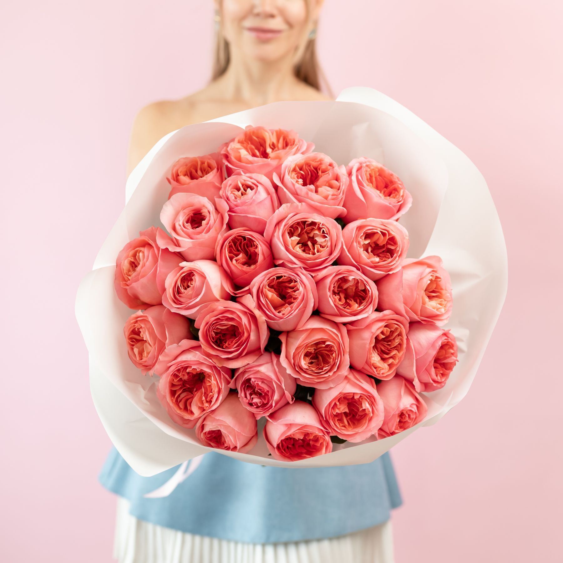 25 trandafiri pipernati (Pink Expression)
